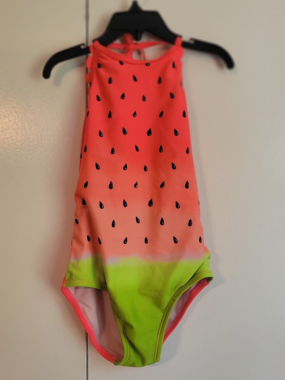Cat & Jack Pink to Green Watermelon Print One-Piece Swimsuit